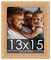 13x15 Modern Bamboo Picture Frame with UV-Resistant Acrylic & Acid Free Backing, Available in 5 Finishes - Gold, Silver, Brown, Black, and Natural